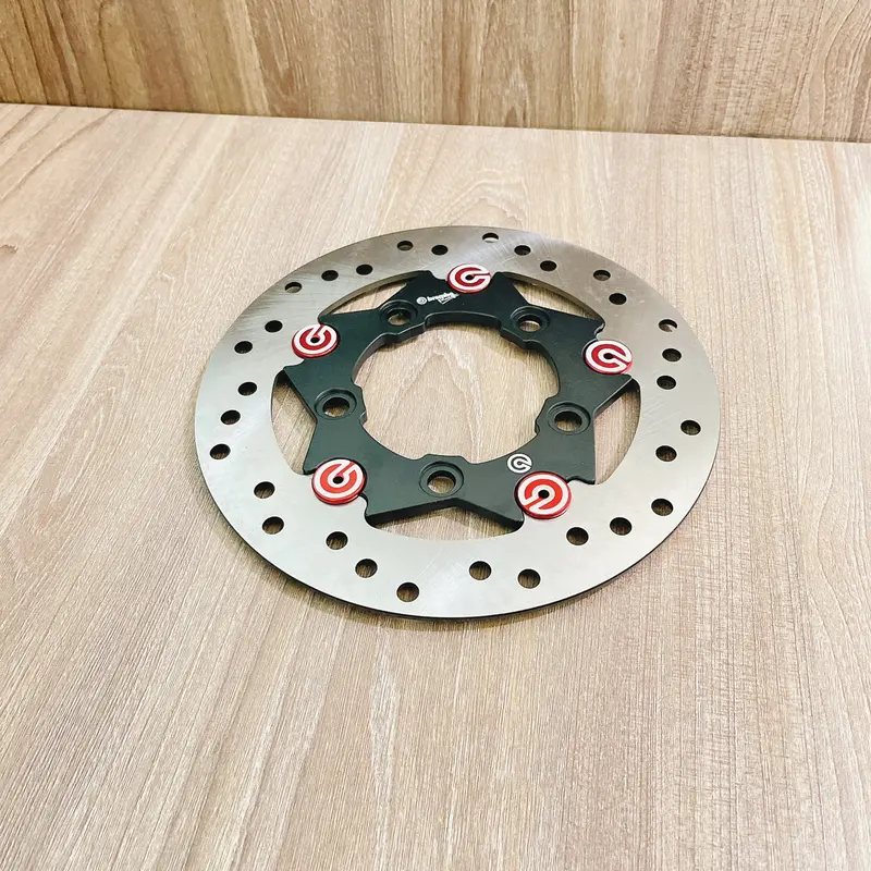 Đĩa Thắng Sau Ex150/155 5 Lỗ Mâm Zin Size 220mm >>> Lòng màu Đen Khoen Nhôm BB 1