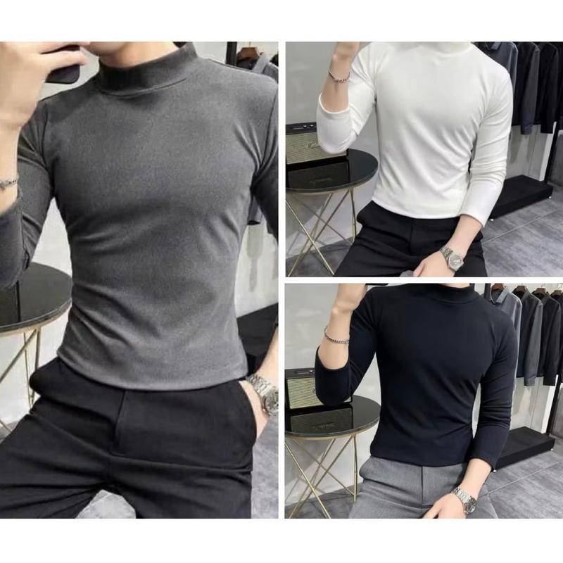Áo giữ nhiệt thu đông cổ cao 3 cm co giãn 4 chiều ấm áp trẻ trung Menswear 0