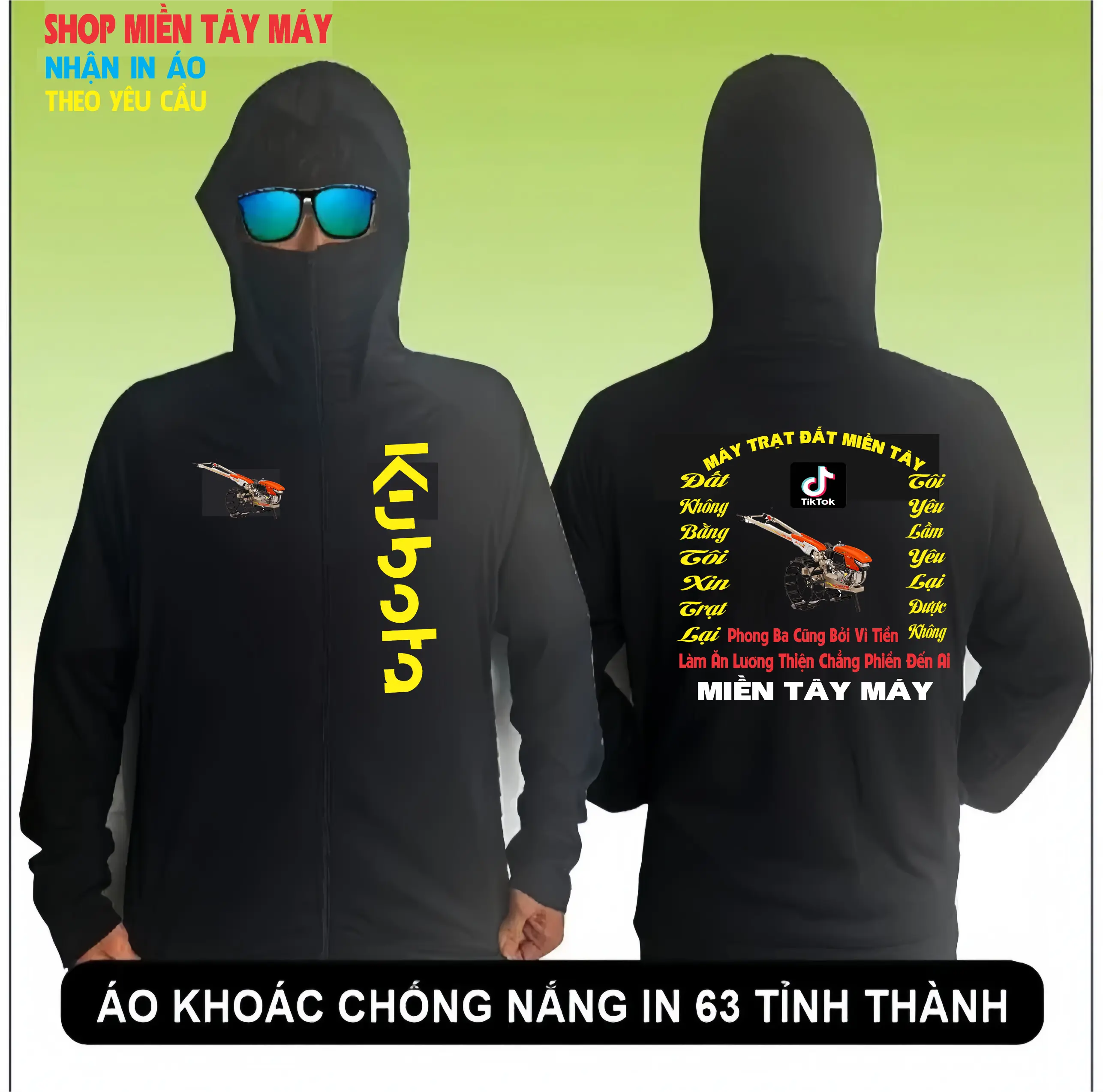 Áo Khoác Nam Áo chống nắng nam In Tên Theo Yêu , nghề máy trạt miền tây