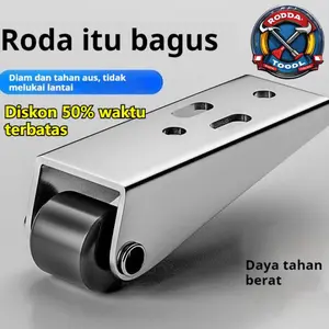 [COD]2 Pcs Roda Karet Senyap,Bracket Perpanjangan untuk Pemasangan Vertikal,Membuat pintu geser,[Perbaikan Pintu Selip] Katrol pendukung, rel pintu geser anti selip senyap berbahan nilon penahan beban, roda penggerak miniatur vertikal