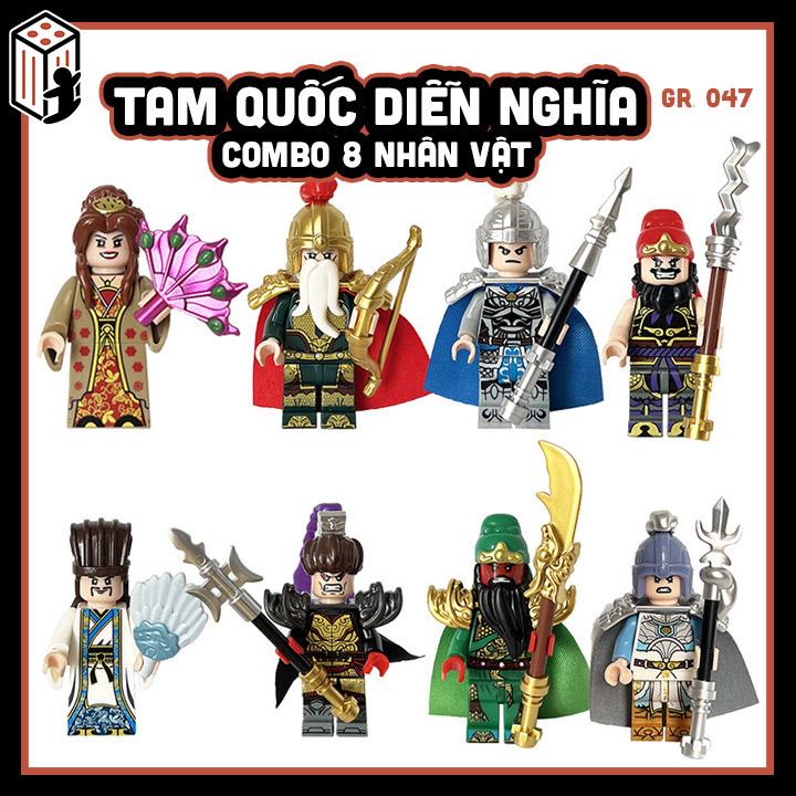Tam Quốc Diễn Nghĩa Combo 8 Nhân vật Tướng Tam Quốc Diễn Nghĩa Mô hình Quan Vũ Trương Phi GR047