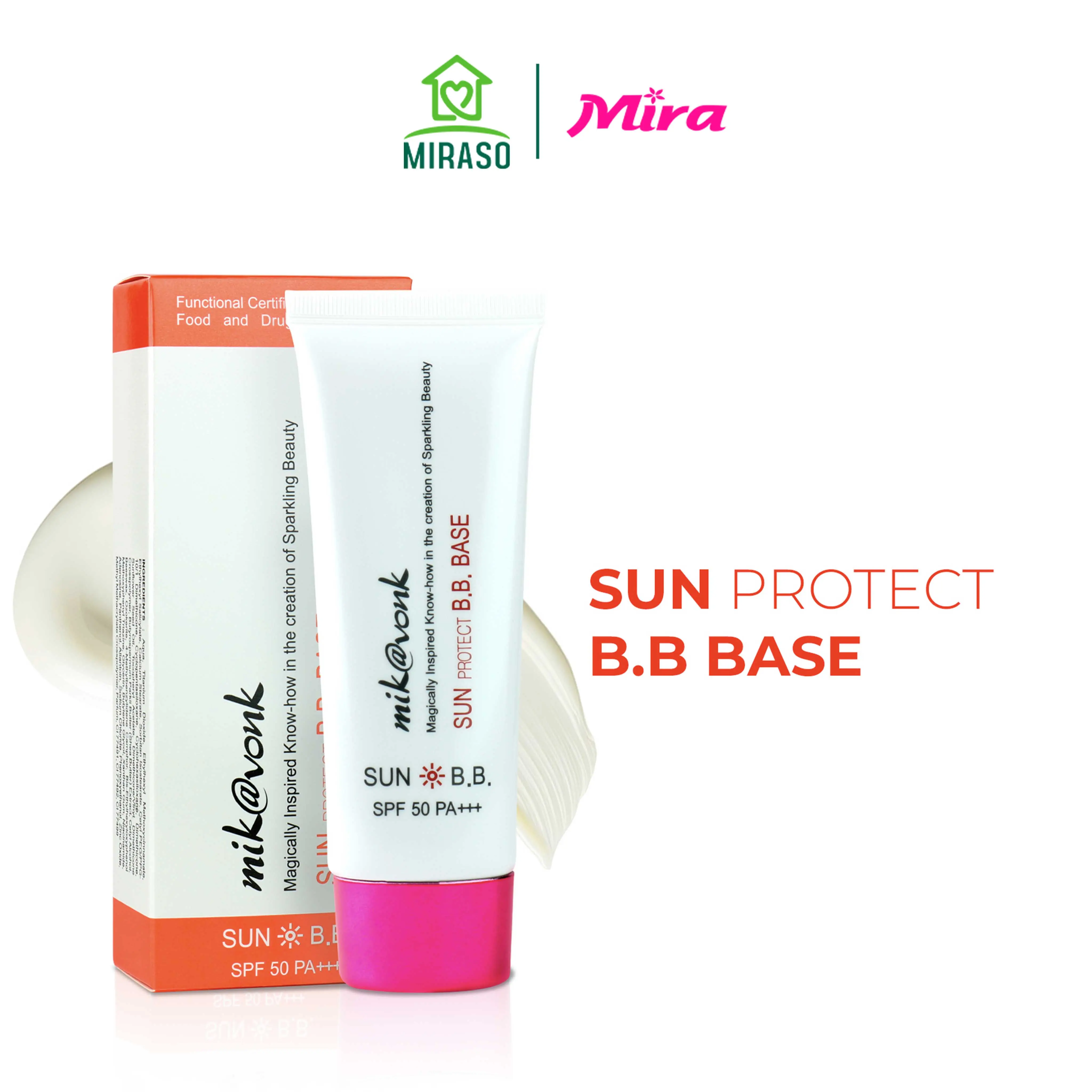 Kem Lót Chống Nắng, Dưỡng ẩm Mik@vonk Sun Protect BB Base SPF 50 PA+++ E334