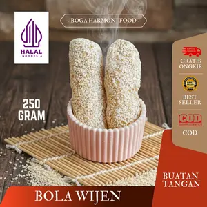Bola wijen 250g enak, manis dan enak, renyah dan lembut, Kue manco