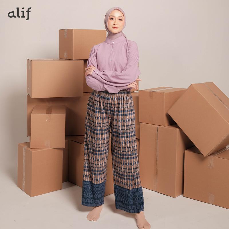 ALIF PRETTY PLEATS CELANA PLEATS MOTIF - MIDNIGHT IN AUTUMN 4