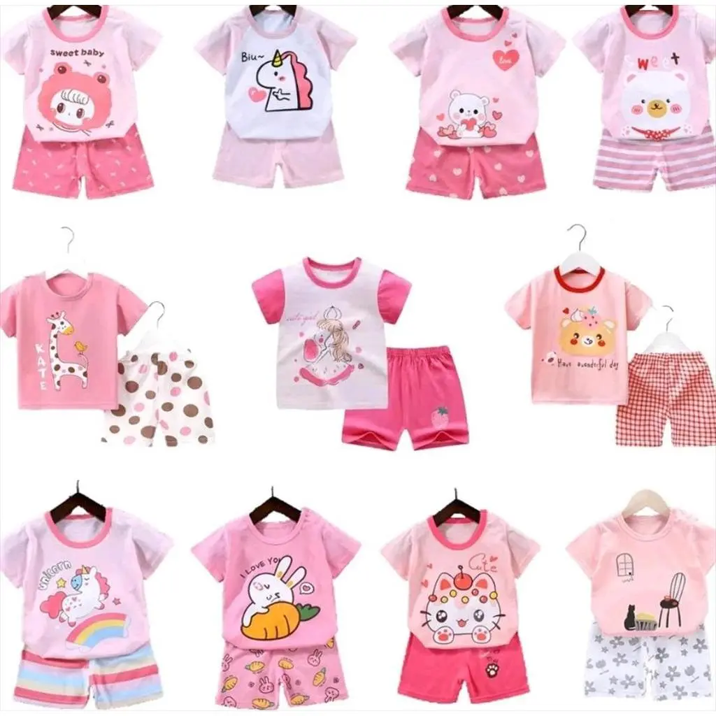 Setelan anak cewek 1-4 tahun Baju anak perempuan pinky series