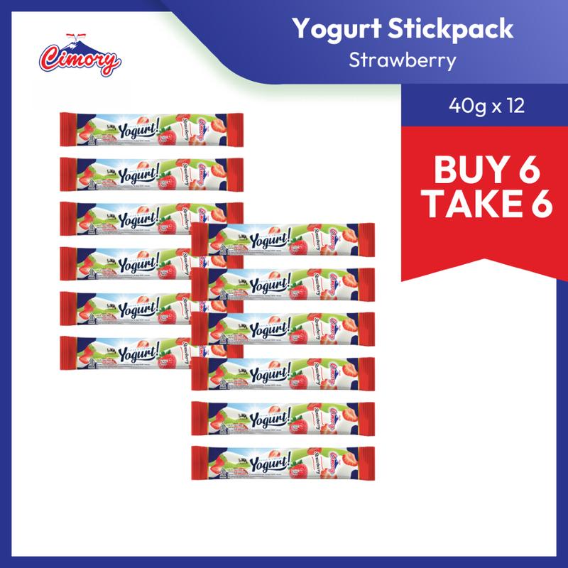 BUY 6 TAKE 6 - Cimory Yogurt Stick 40g Thick & Creamy - Strawberry ...