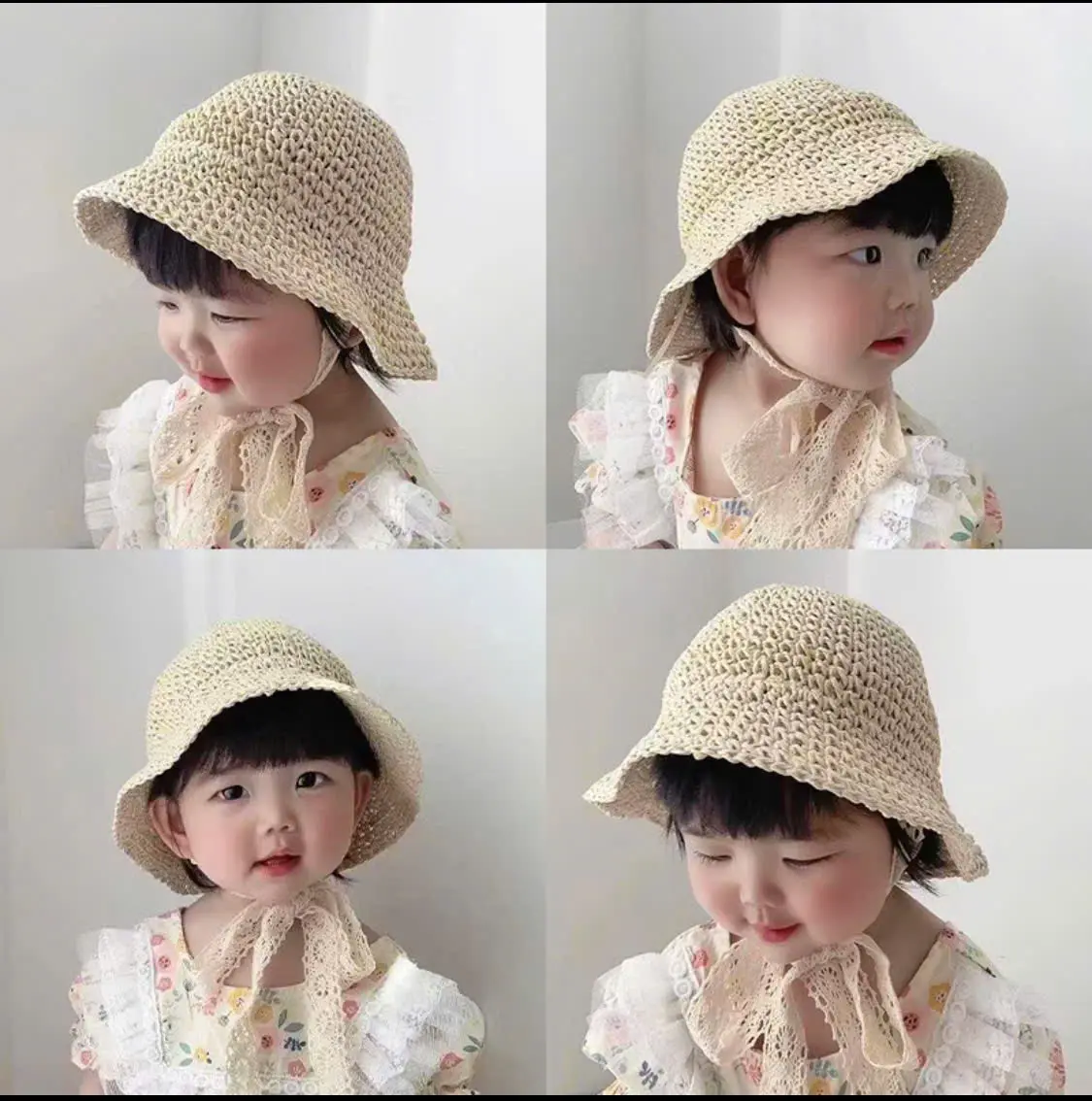 [HANG KIDS] MŨ CÓI SO CUTE 2 MÀU ĐI BIỂN CHO BÉ GÁI