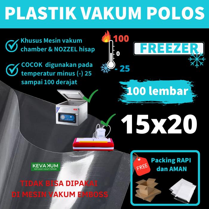 KEVAKUM Plastik Vakum Polos 15x20 isi 100 lembar 0