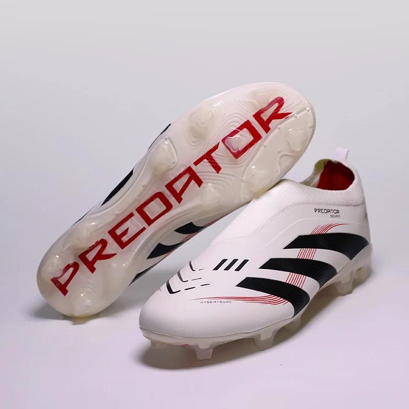 Mens Soccer Shoes Turf Soccer Cleats for Kids With-out Lace Sneakers TF/FG Training Football Boots Chuteira Campo 7