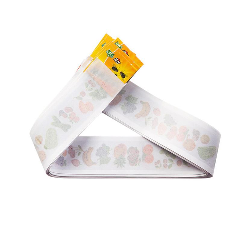 Product Introduction of 10PCS Sticky Fly Ribbon Fly Paper Double-Sided Strong Sticky Fly Rope Sticky Fly Strip Killing Mosquito and Fly Artifact Fly Sticky Plate Sticky Fly Color Stripes 6