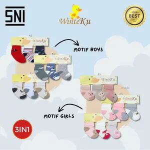 FAWA | (ISI 3) Kaos Kaki Bayi Winteku - SNI uk 0-12 Bulan / Baby Socks Laki Laki Perempuan Branded Baby Kingdom Import 0-3 0-6 6-12 Month Boy