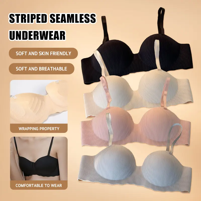 Simple Solid Color Underwear Wire-free Bra Invisible Breathable Bra Push Up Bra Small Fresh Girly Outfits Bra Comfort Nylon Womenswear