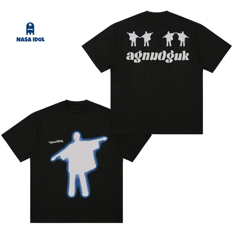 T-shirt Atasan Oversize Kaos Pria Putih Lengan Pendek Dewasa Distro Keren Premium Street Style C161 Katun Combed Motif 0