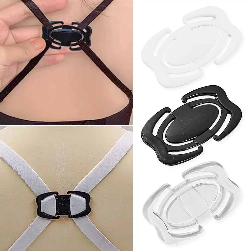 Fashion Event2 Hot Sale Invisible Underwear Anti Slip Buckle Transparent Adjustable Shoulder Strap Fixator Underwear Anti Slip Shoulder Anti Slip Bra Shoulder Straps Pins Women