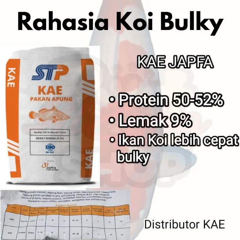 (5kg) Pakan Koi KAE STP Japfa protein 50%