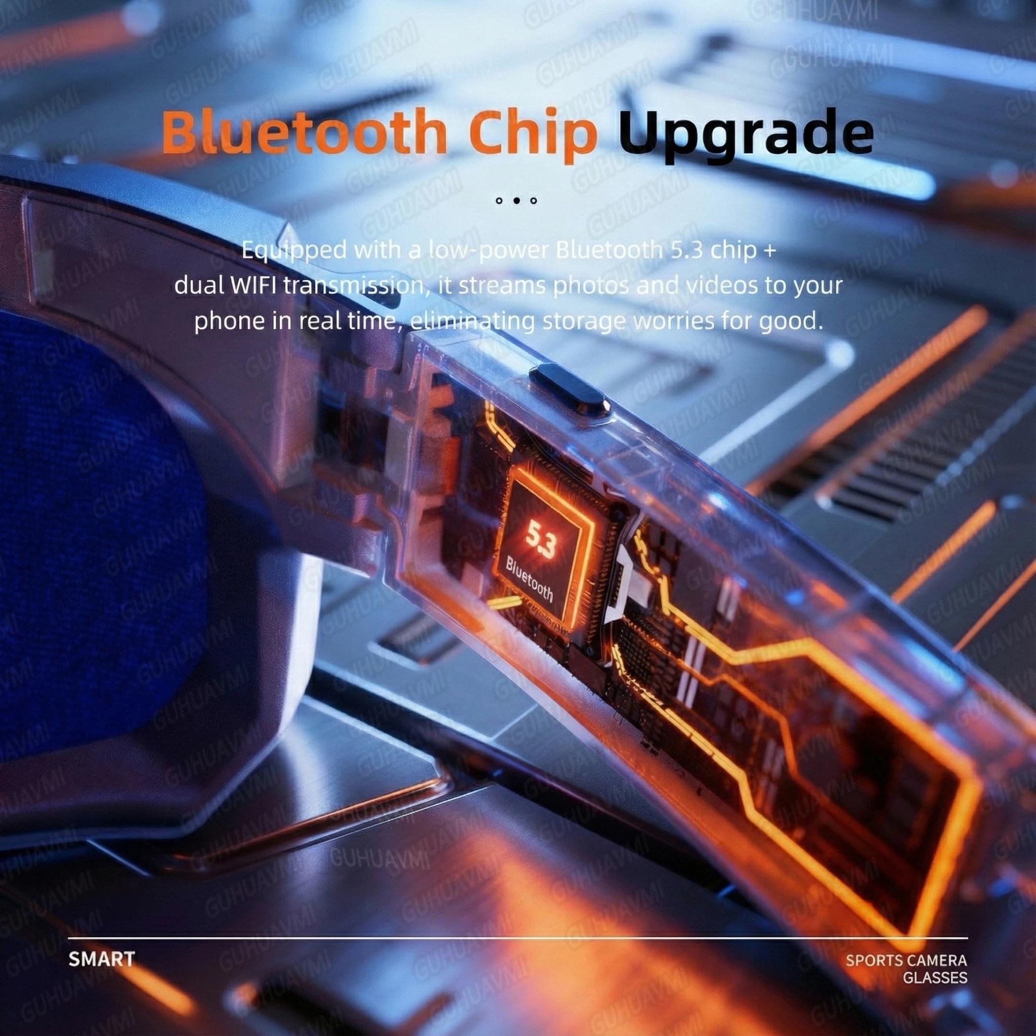 2026 New 800W HD Smart Glasses Men 32GB Photo Video Recording Bluetooth Call Sport Sunglasses Cycling Driver UV400 IP54 Goggles