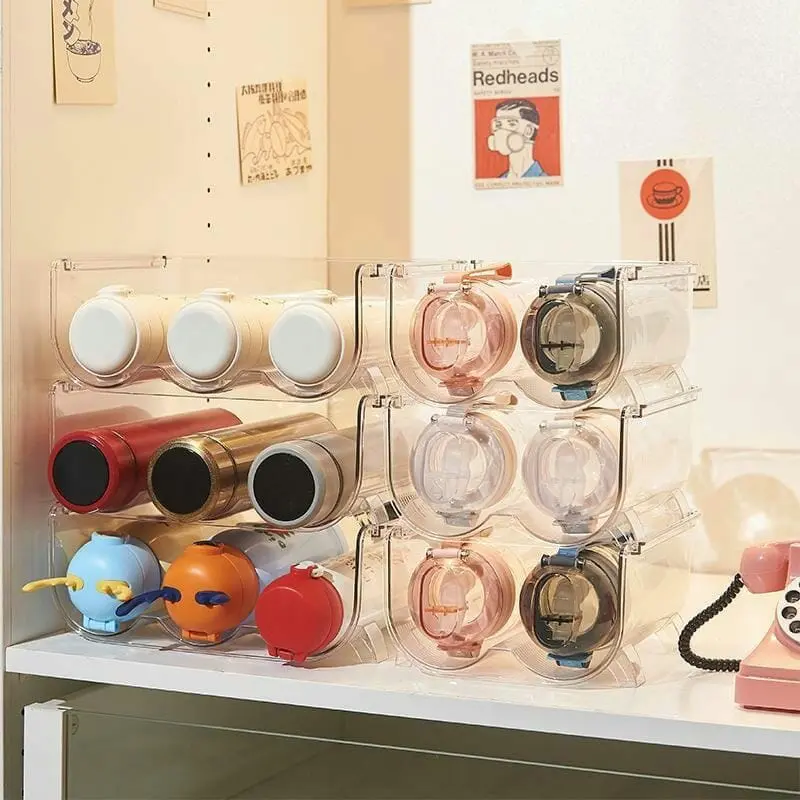 Botol Holder Acrylic Tempat Penyimpanan Botol Storage Bottle Transparant
