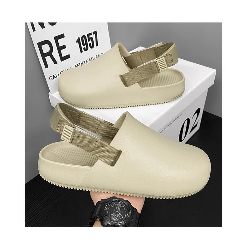 Product Introduction of Summer Men Platform Slippers Casual Outdoor Sandals EVA Slides Flip-Flops Beach Sandals Garden Shoes Comfortable Slippers Male 35