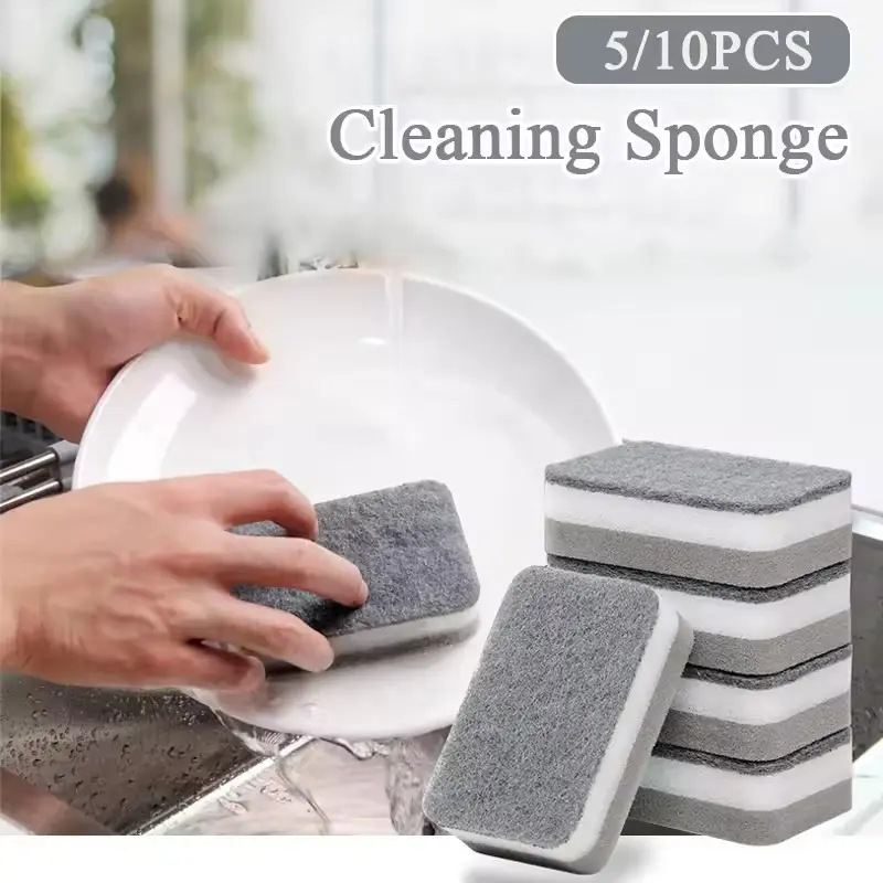 5/10Pcs Magic Three Layers Cleaning Sponges Reusable Pan Pot - TikTok ...