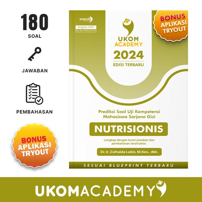 Gambar Buku UKOM Academy Prediksi Soal UKOM S1 GIZI / Nutrisionis 2024 dari Yapindo_NEW Kota Administrasi Jakarta Barat Tokopedia