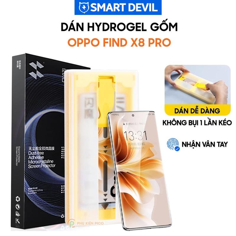  Dán màn hình Hydrogel Gốm Smart Devil dành cho điện thoại Oppo Find X8 Pro full màn hình nhận vân tay - Phụ Kiện 
