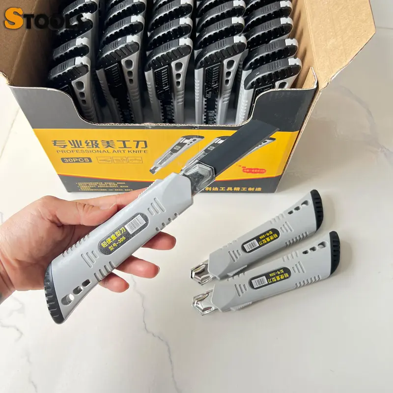 Dao dọc giấy 306 lưỡi thép SK-5 đen siêu sắc bén, khung inox dày dặn cứng cáp chống gỉ, chịu lực tốt, cắt giấy, băngdính 8