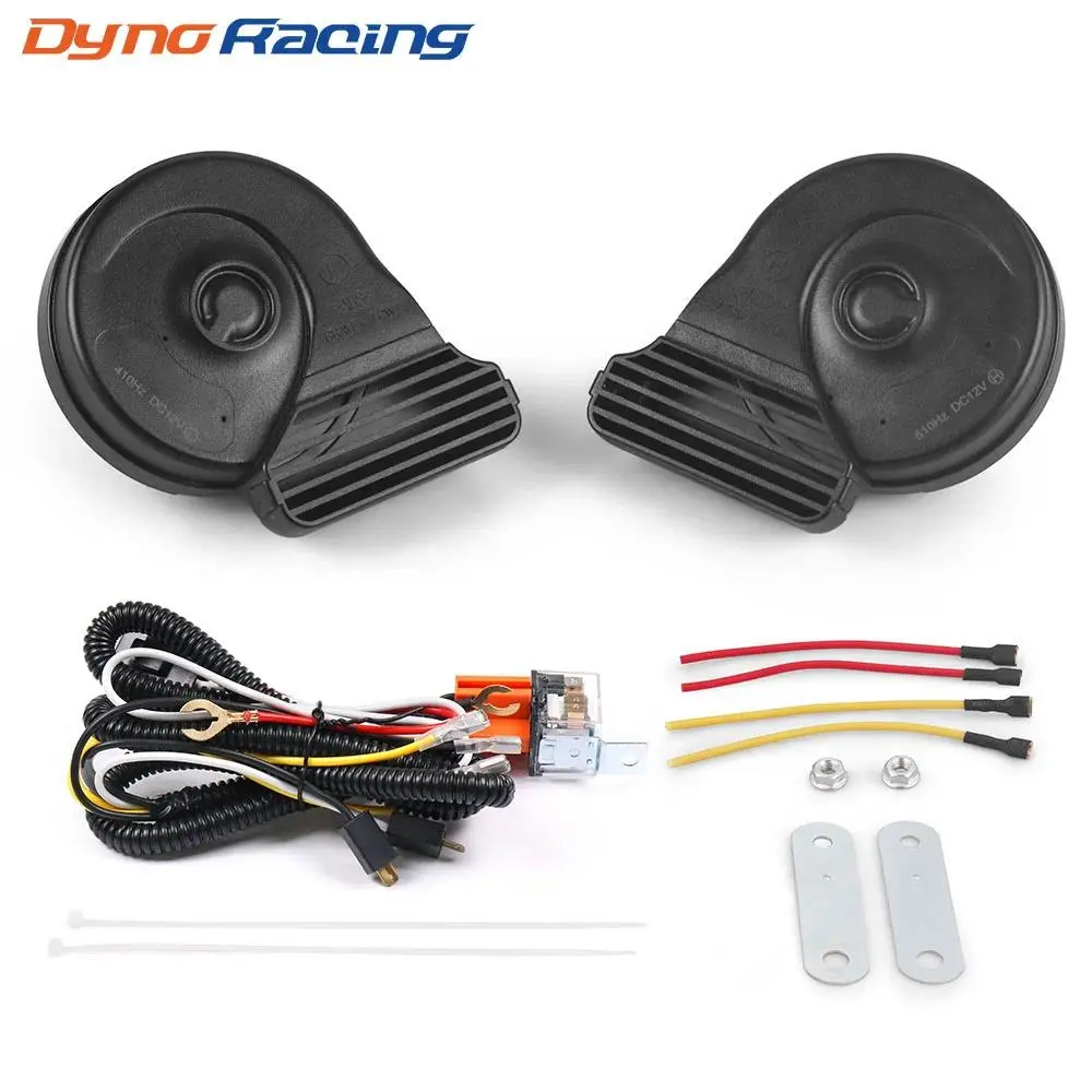 360° Waterproof  Motorcycle Grid Horn 12V 410Hz-510Hz Super Loud Snail Horn Windproof and Dustproof With Relay Kit for Scooter