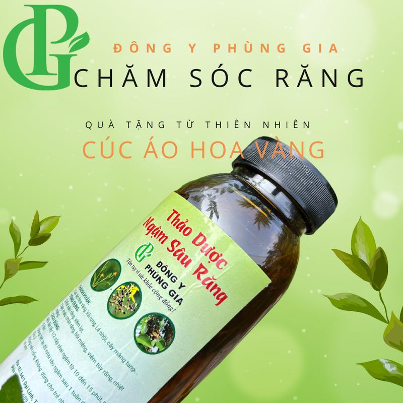 1 Chai Thảo Dược Ngậm Sâu Răng - Súc Miệng - Đông Y Phùng Gia Chai 330ml