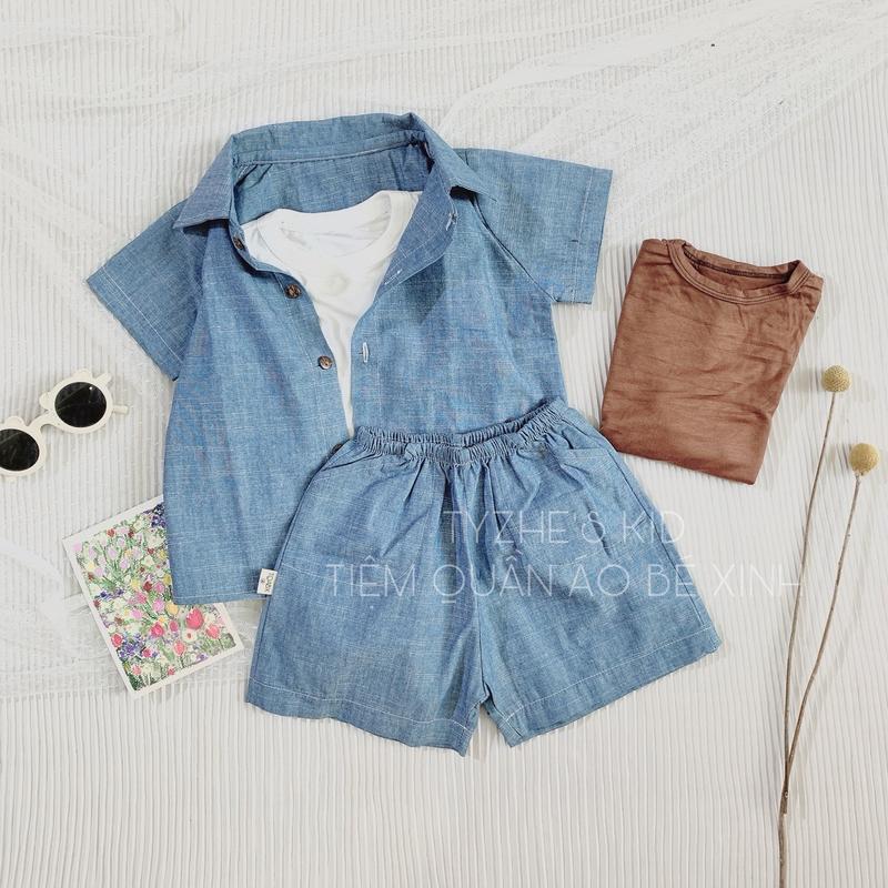 Set bộ sơ mi cho bé trai tiệm quần áo bé xinh 4