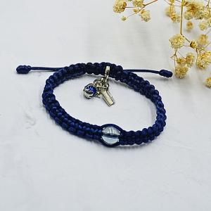 Vòng tay handmade đá bán quý phong thuỷ đính charm 3