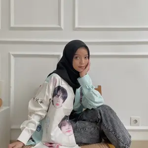 Kemeja Lengan Panjang All Member Treasure/Seventeen/BTS/NCT Dream Katun Muslim