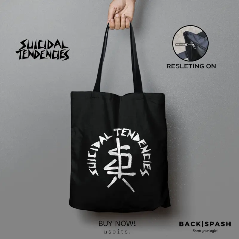 Totebag Suicidal Tendencies THD - Totebag Pria - Tote bag Pria - Tote bag wanita - Totebag Wanita - Tote bag Resleting - Tote bag Wanita Kuliah - Tote bag Wanita Resleting - Tote bag Wanita 2