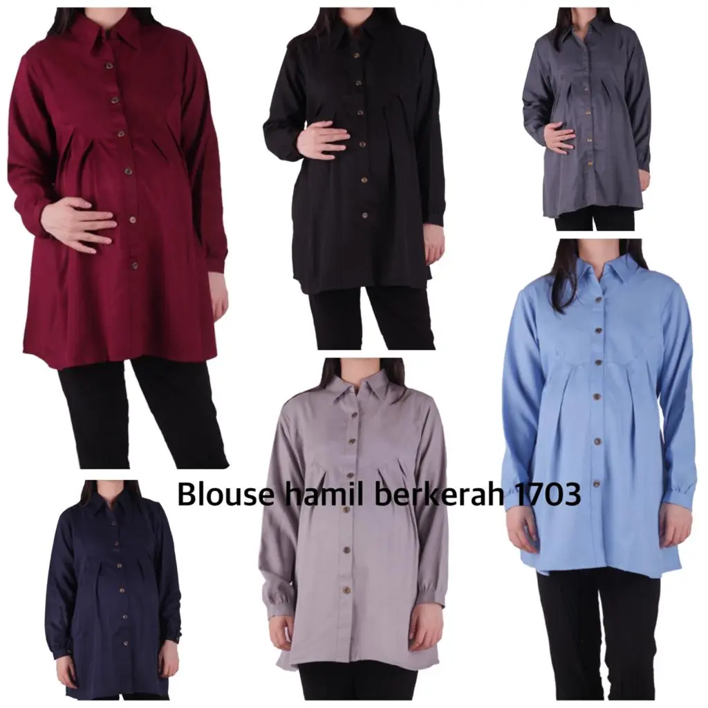 Blouse Hamil Atasan & Menyusui Kerja 1703