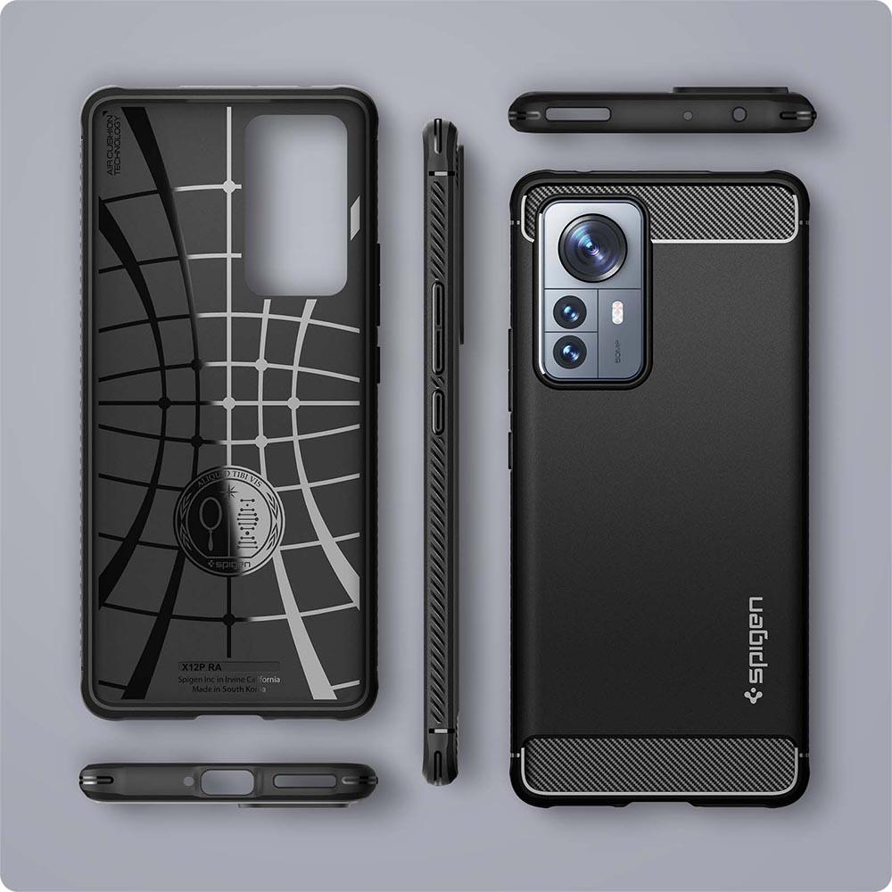 Case Xiaomi 12/ 12X/ 12 Pro Spigen Rugged Armor Softcase Carbon Casing
