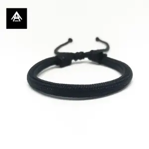 Gelang Hitam Polos Pria single Layer Parracord 550 Premium Quality - Etnik Kasual Dewasa Bracelets Bracelet Bracelet