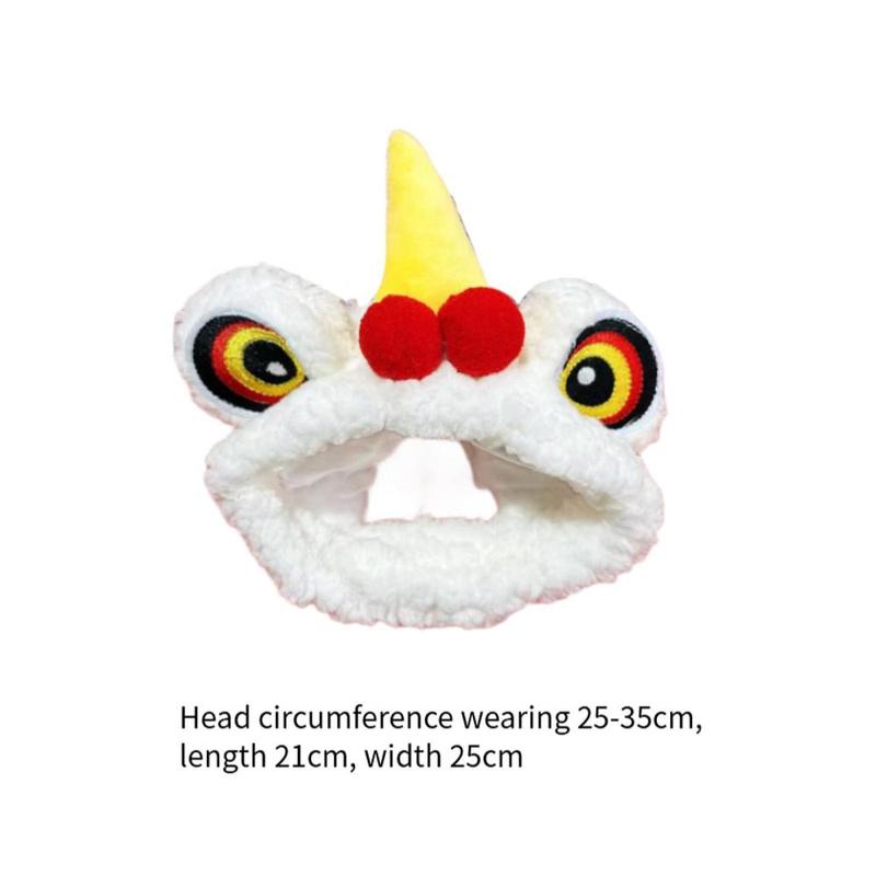 Product Introduction of Cat Costume Hat Celebration New Year Lion Dance Dog Headwear for Puppy 0