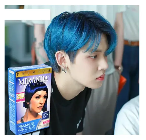 MIRANDA Hair Color Cat Rambut Pewarna Rambut Blue Biru MC-2