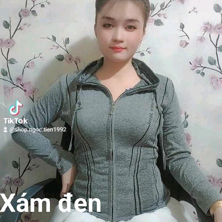 Áo khoác đốm có nón chống nắng áo có 4 túi tay có xỏ ngón chất Thun lạnh Nữ 6