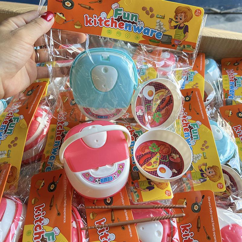 Kids play house simulation toys boys girls mini kitchen rice cooker rice cooker parent-child interactive model toys 1