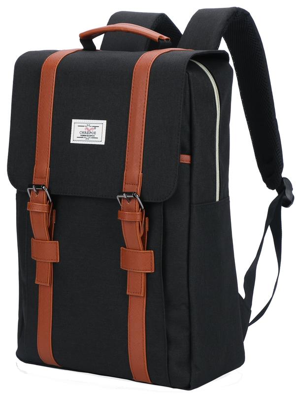 Durable Casual Solid Color Backpack, Lightweight Nylon Backpack with Built-in Organizer, Retro Style Backpack for Men & Women for Work & School 1