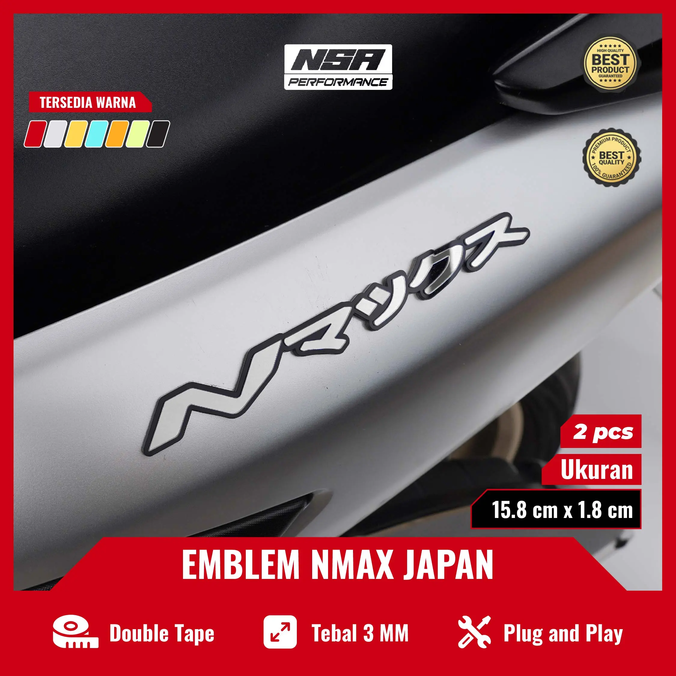NSA 2PCS EMBLEM NMAX JAPAN 3D 2PCS Motorcycle