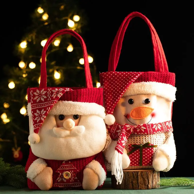 Christmas Apple Bag Decoration Handbag Christmas Eve Santa Claus Teacher Small Ornaments Stall Entrepreneurship Gift Bag