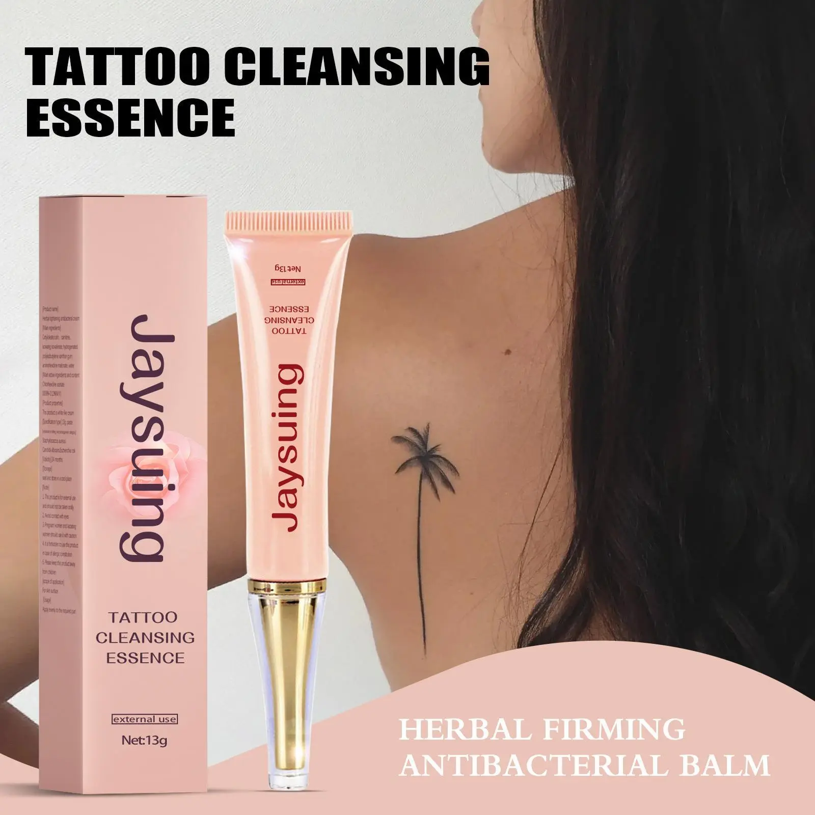 Jaysuing Tattoo Printing Cleansing Cream Fast Fading Tattoo Herbal Essence Cleansing Light Tattoo Ointment