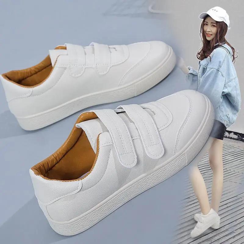 Korean version of Velcro flat fashion casual skateshoe women