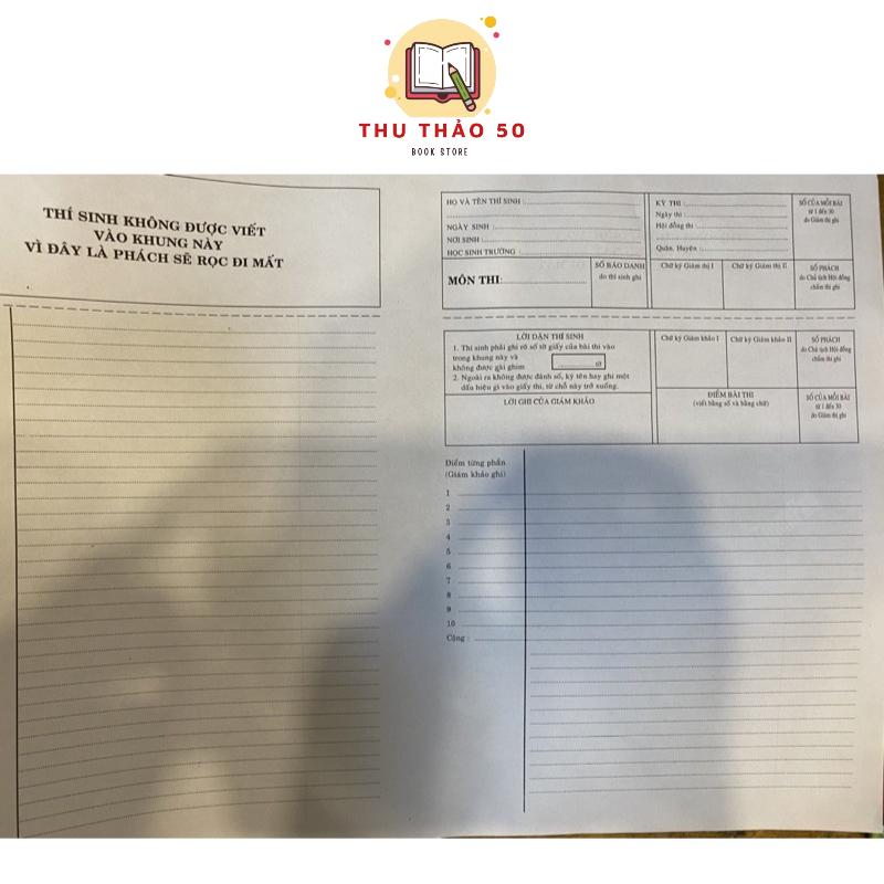 Giấy thi tốt nghiệp giấy kiểm tra giấy thi đại học thi THPT giấy thi A3 giấy viết văn phách dọc phách ngang.