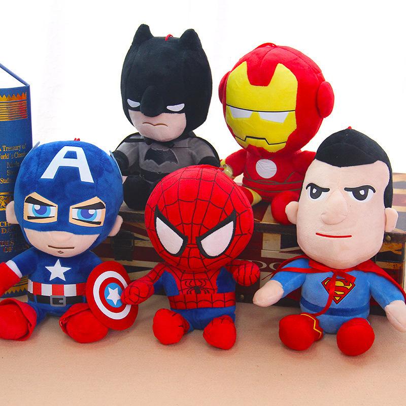 Búp Bê Avengers Đồ Chơi Nhồi Bông Người Nhện Đội Trưởng Mỹ Người Sắt Búp Bê Giẻ Rách Mô Phỏng Bùng Nổ Xuyên Biên Giới