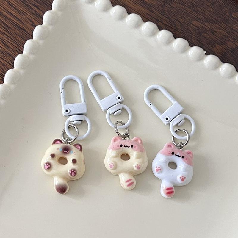 Dây Chuyền Chìa Khóa Bánh Rán Mèo, Thiết Kế Dễ Thương, Mặt Dây Chuyền Túi Hoạt Hình Vui Nhộn, Thích Hợp Làm Quà Tặng Bạn Thân Cho Cặp Đôi, Phụ Kiện Và Đồ Trang Trí 8