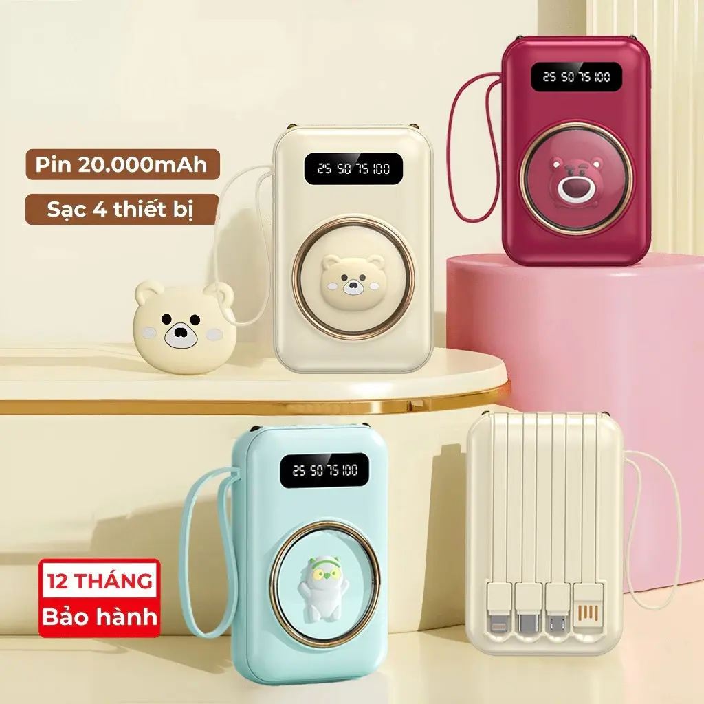 Sạc dự phòng 20000mah 10000mah sạc nhanh mini pin dung lượng lớn sạc nhiều điện thoại Thuận tiện và nhỏ gọn