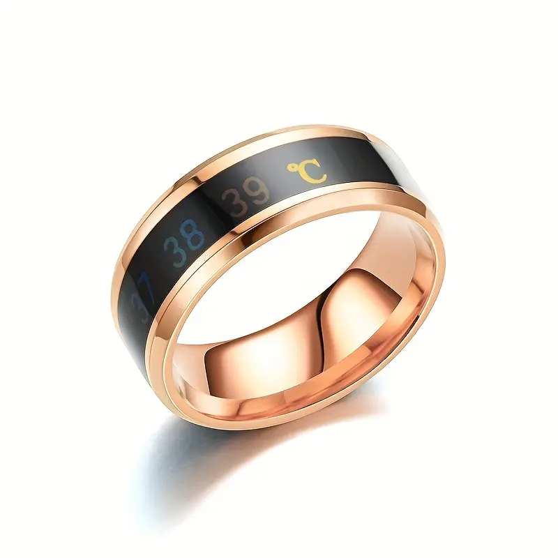 1pc Smart Color Changing Stainless Steel Temperature Ring 3