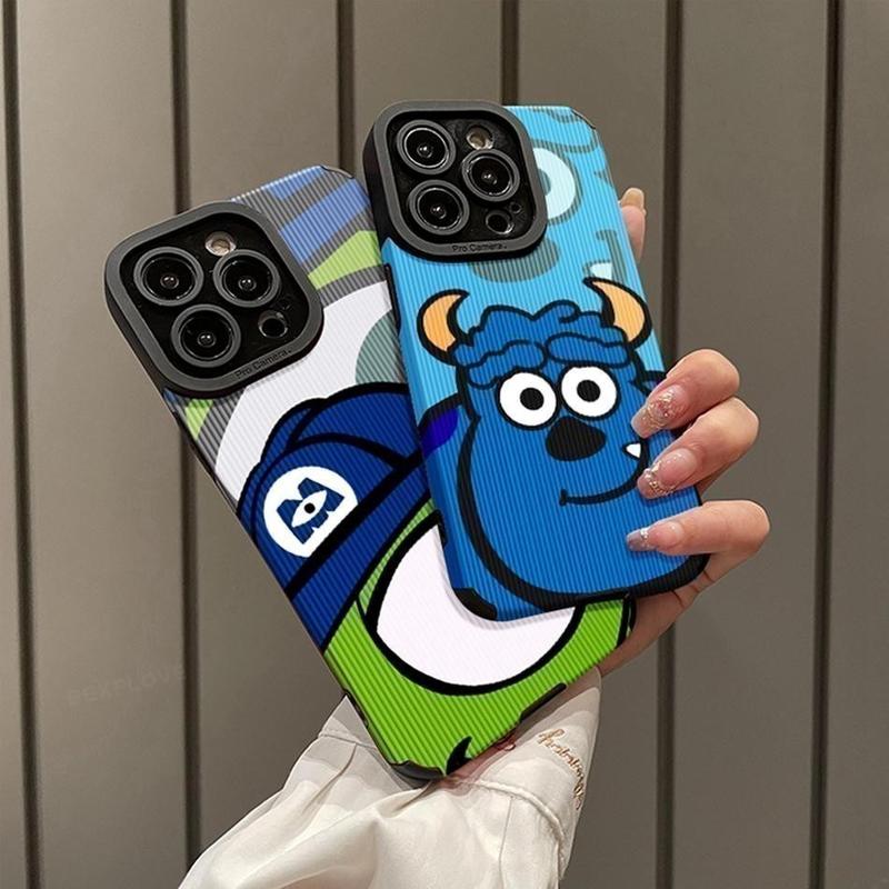 Product Introduction of Green Leather Phone Casing for iPhone 11 13 12 14 15 16 Pro Max X XR 16Pro XS MAX 7 8 Plus SE 15Pro max Case Silicone Cute Monster Cartoon Protector Soft Shockproof Cover 26